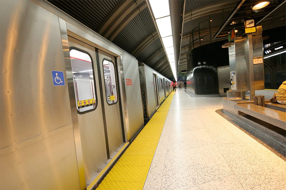 Toronto TTC Subway Train at Station