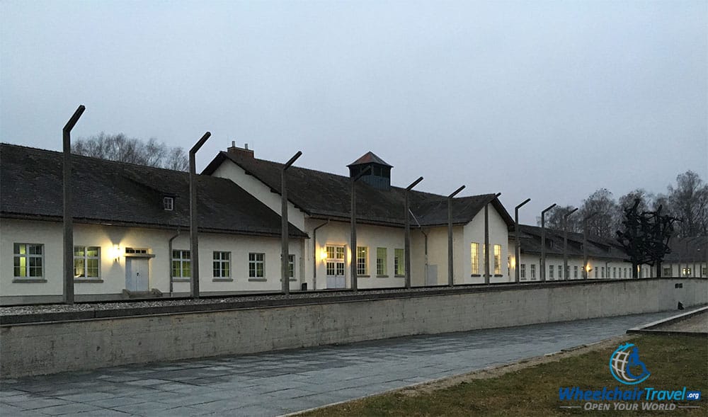 Photo Description: The main structure at Dachau Concentration Camp, which not houses the permanent exhibition.