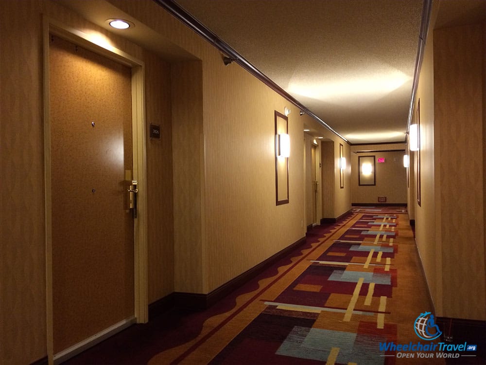 PHOTO DESCRIPTION: Hotel interim hallway, with doc to room 2826.