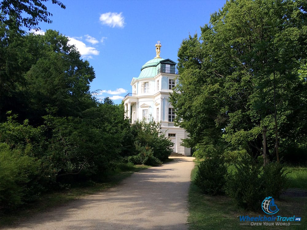 PHOTO DESCRIPTION: Dirt pathway leading to the Mausoleum at Charlottenburg Palace.