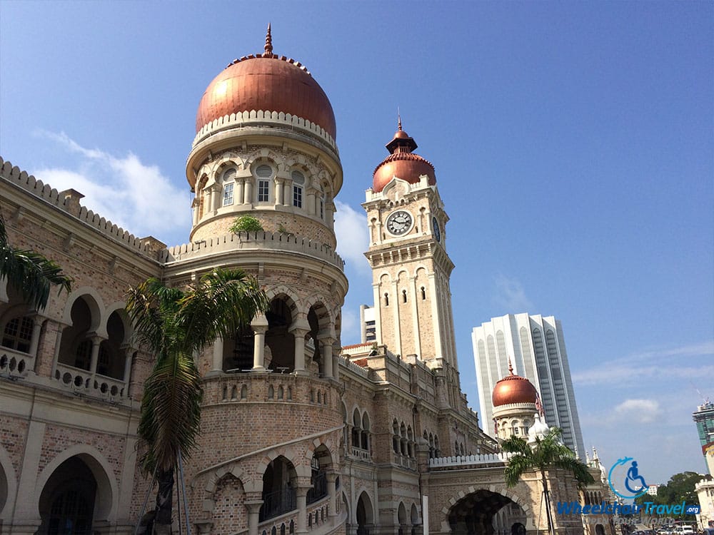 PHOTO DESCRIPTION: The clocktower, dome and spiral staircase of the Sultan Abdul Samad Building.