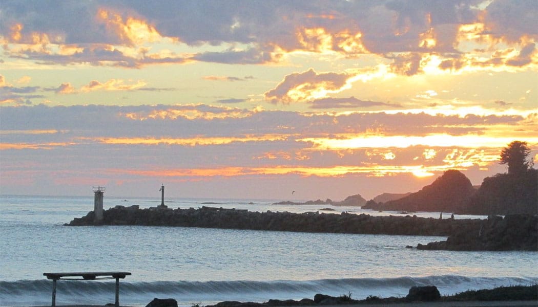 PHOTO DESCRIPTION: Sunset off the coast of Brookings, Oregon.