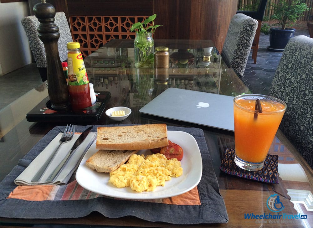 PHOTO DESCRIPTION: Breakfast included with the room rate at the House Boutique Hotel in Phnom Penh, Cambodia.