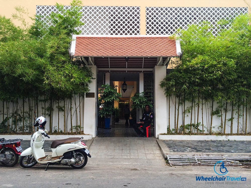 PHOTO DESCRIPTION: Front facade and main entrance of the House Boutique Hotel in Phnom Penh, Cambodia.