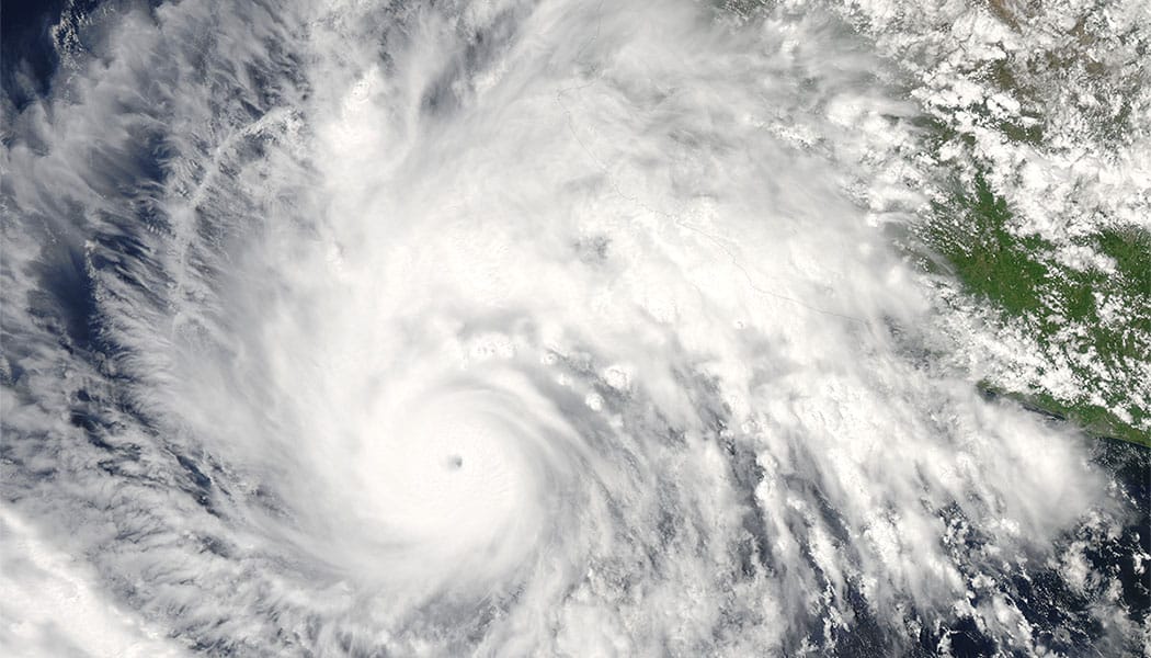 PHOTO DESCRIPTION: Satellite view of category 4 Hurricane Jimena.