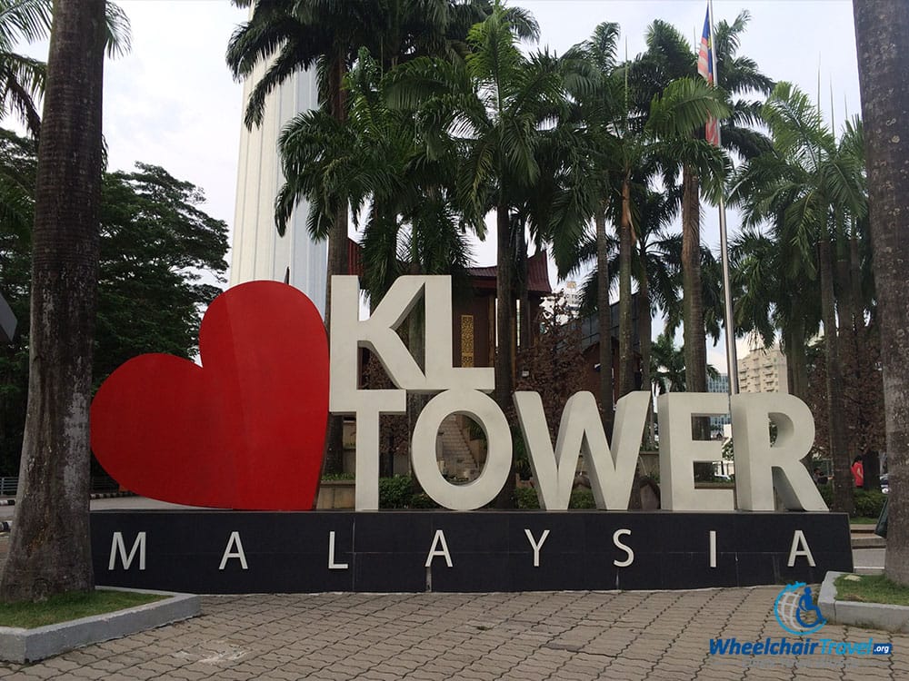 PHOTO DESCRIPTION: KL Tower sign with red heart.