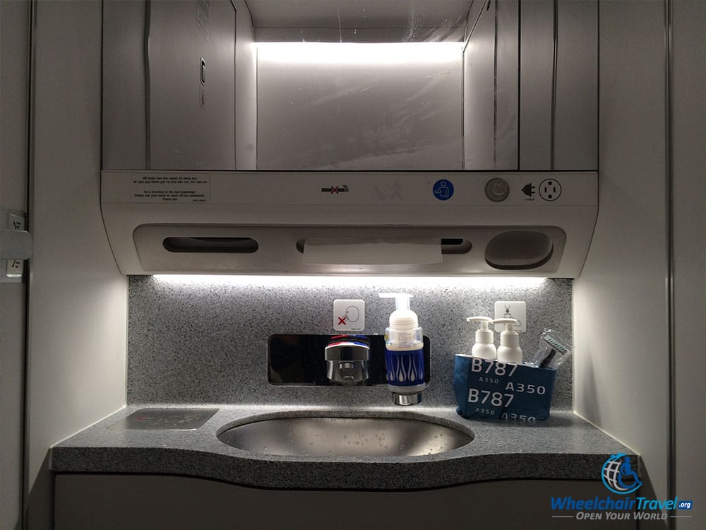 PHOTO DESCRIPTION: Vietnam Airlines Airbus A350 lavatory.