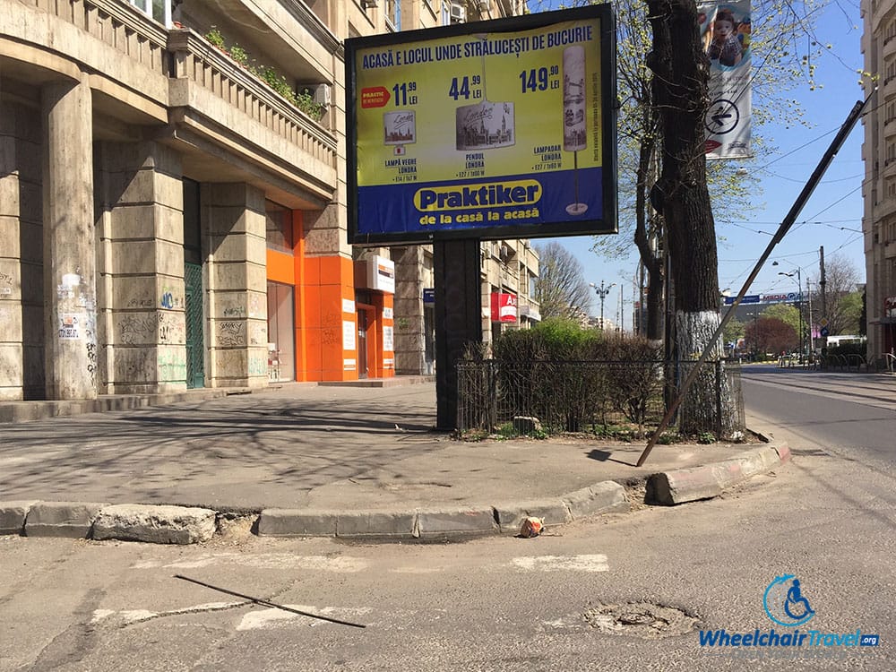 PHOTO: Bucharest, Romania sidewalk.