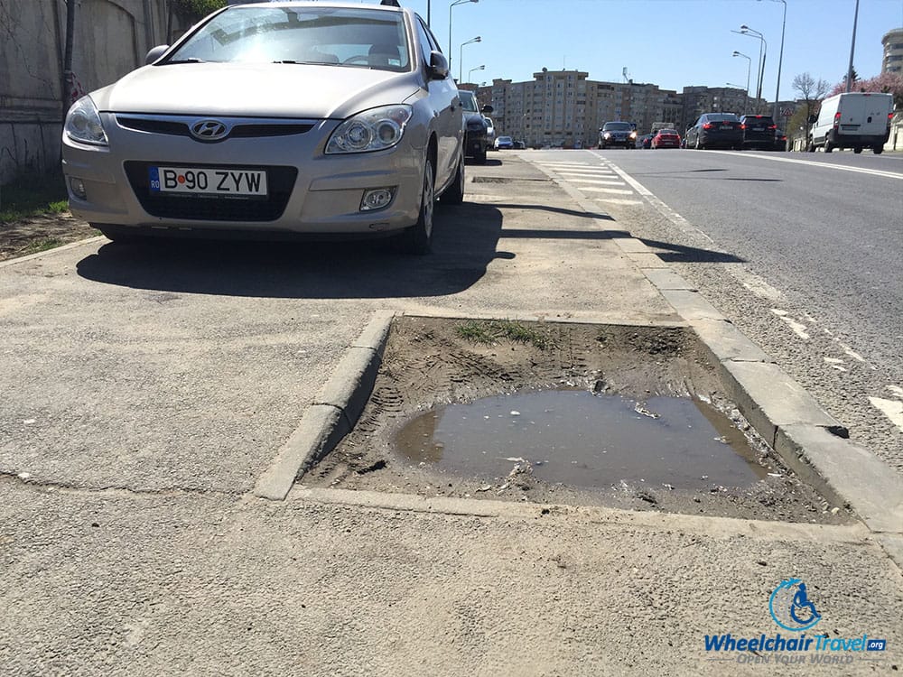 PHOTO: Bucharest, Romania sidewalk.