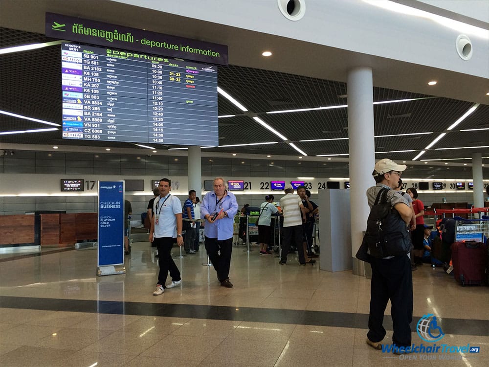 PHOTO: Phnom Penh Airport departures hall.