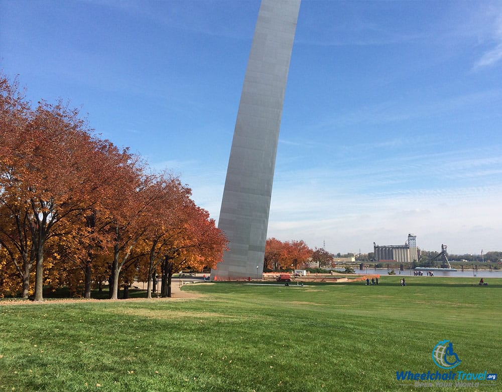 PHOTO: One end of the arch at the Jefferson National Expansion Memorial.