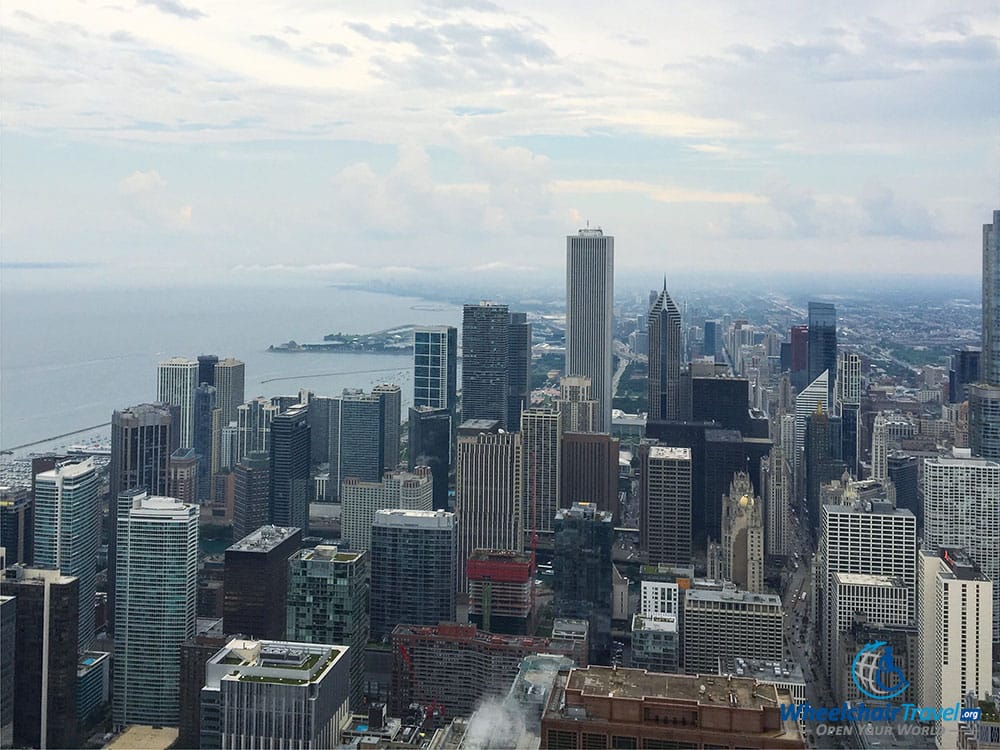 PHOTO: View of Chicago sky mile from 360 CHICAGO observation deck.