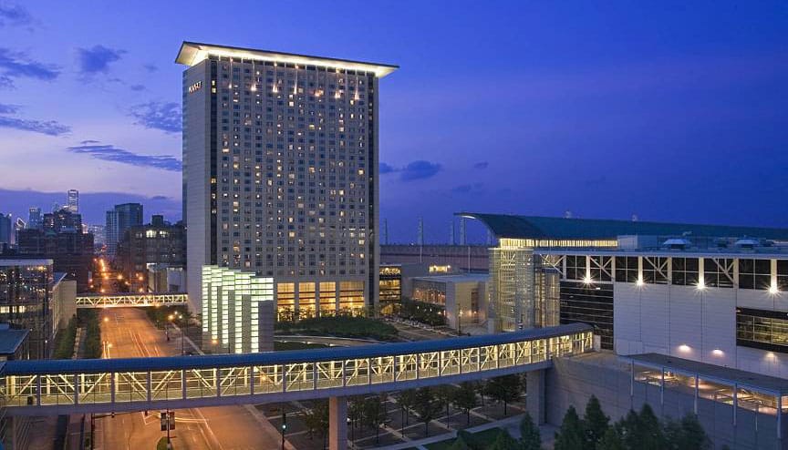 PHOTO: Exterior of the Hyatt Regency McCormick Place Hotel in Chicago.