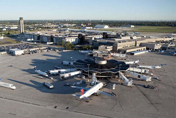 PHOTO: Aerial view of Milwaukee Airport.