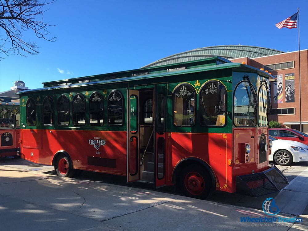 PHOTO: Wheelchair accessible Milwaukee Downtown Trolley.