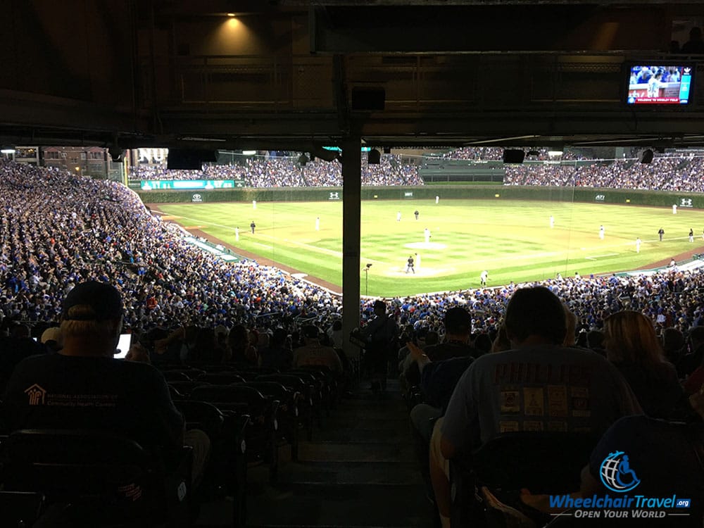 ADA seating at Wrigley Field.