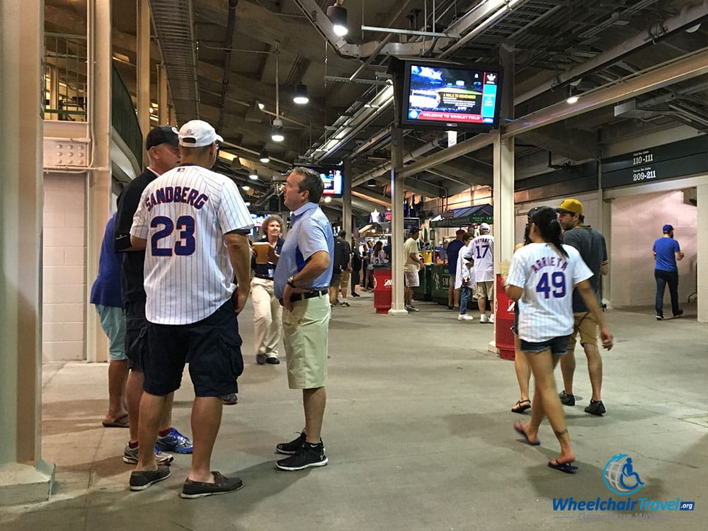 Ground concourse walkway at Wrigley Field.