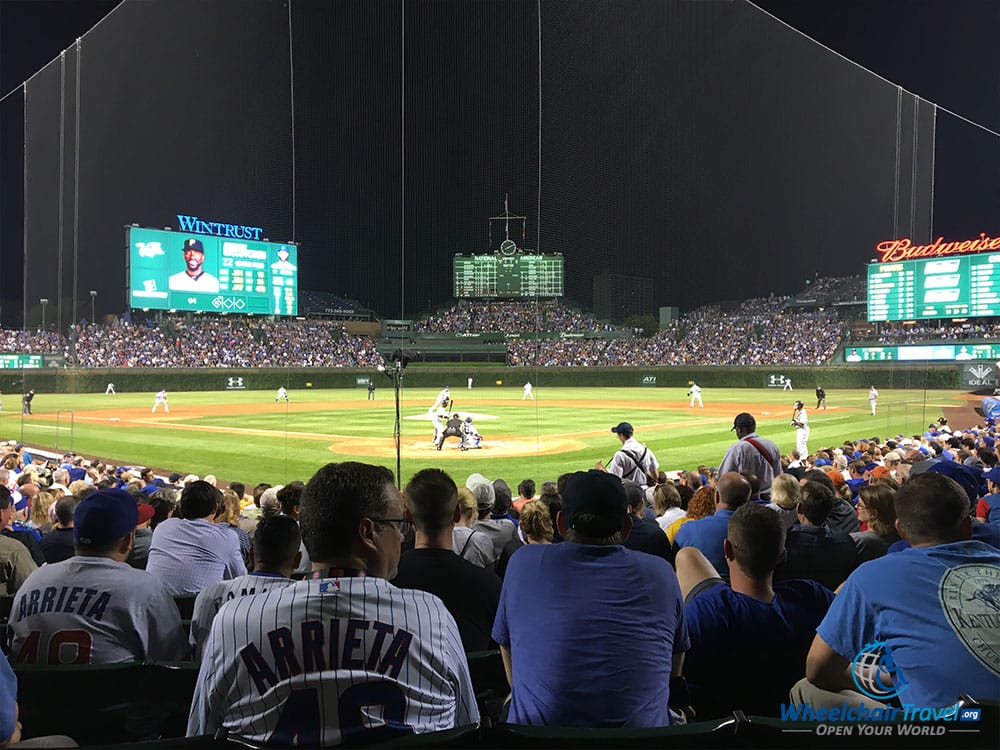 View of Wrigley Field from section 122.