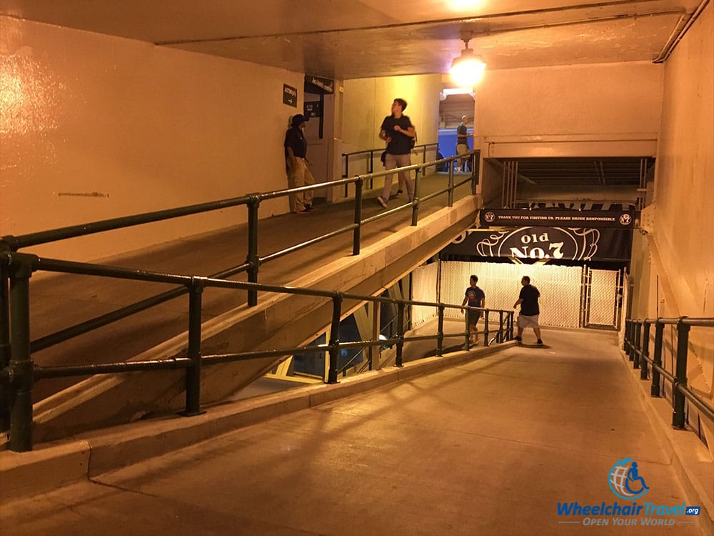 Ramps between stadium levels at Wrigley Field.