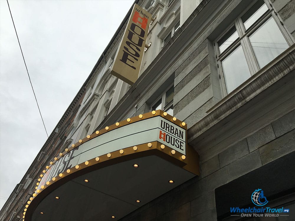 PHOTO: Front facade of the Urban House Hostel building.