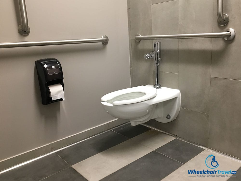 PHOTO: ADA accessible bathroom toilet at Doak Campbell Stadium.