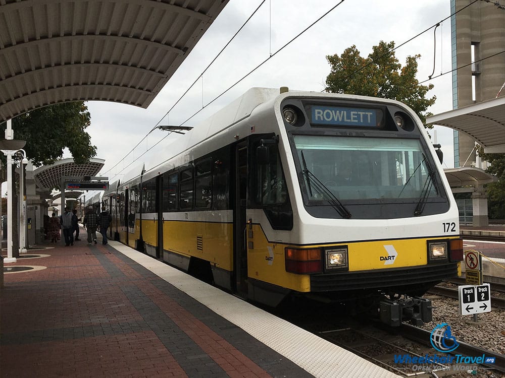 Dallas light rail train at Union Station