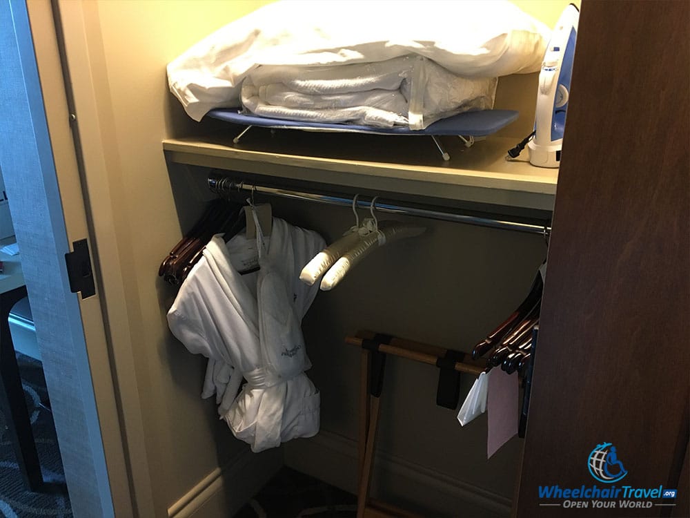 Accessible closet at Omni Dallas Hotel