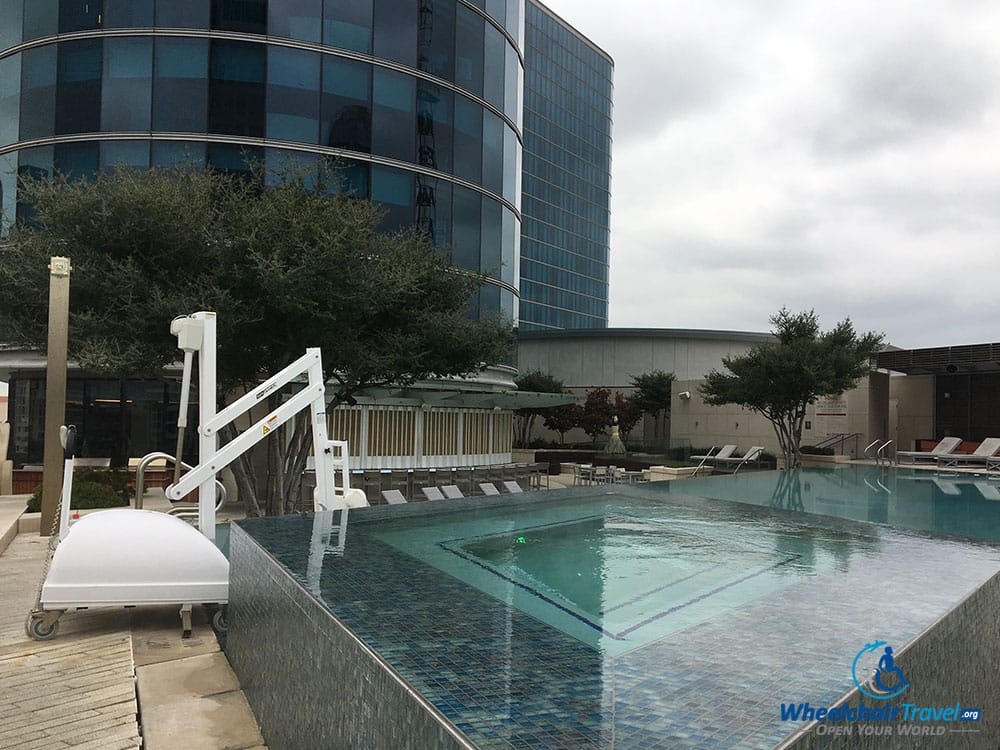 Swimming pool, hot tub and hoist at Omni Dallas Hotel