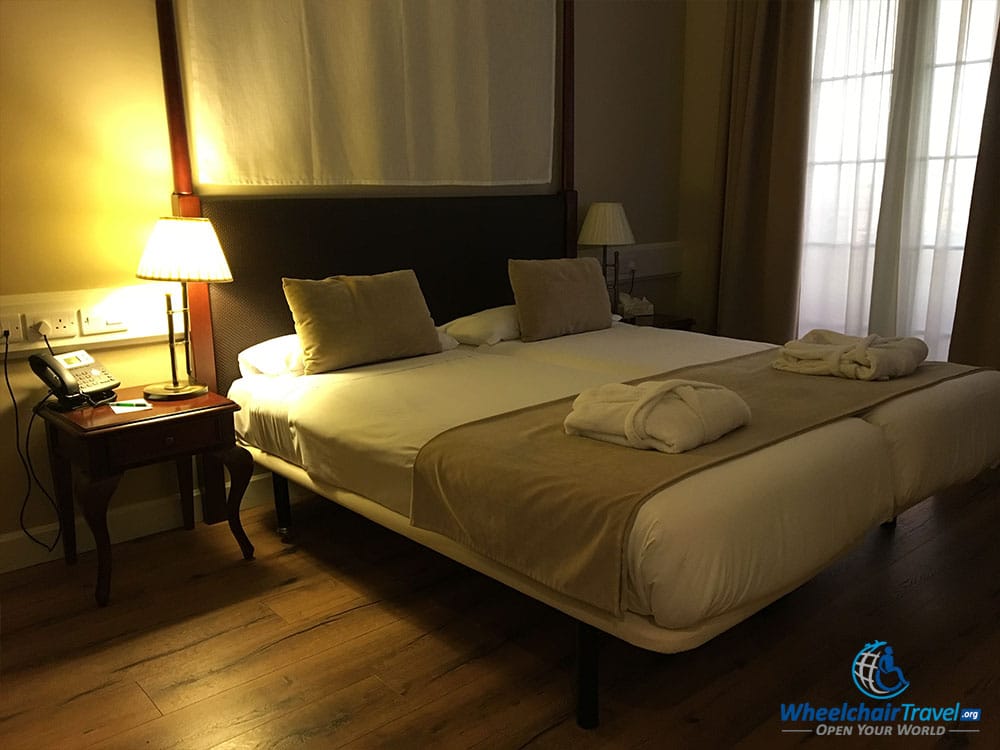 Side-by-side single beds at The Rock Hotel in Gibraltar.