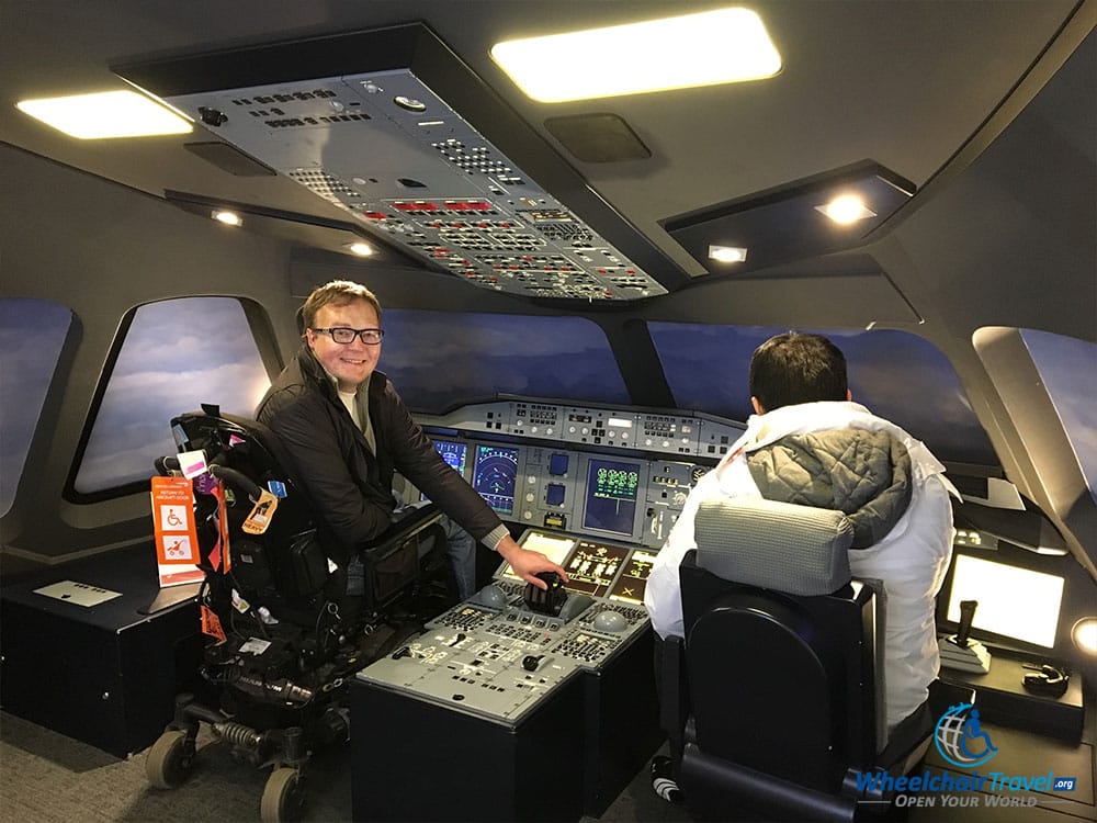 Photo op in the A380 airplane cockpit display