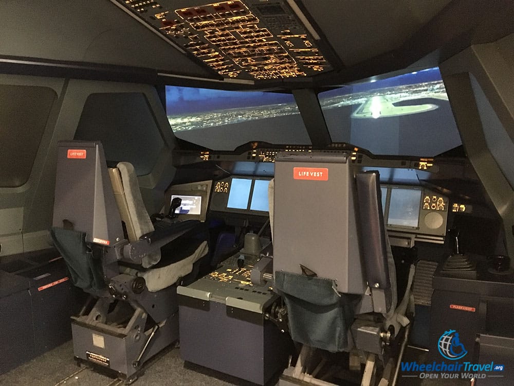 Working flight simulators on the 2nd floor