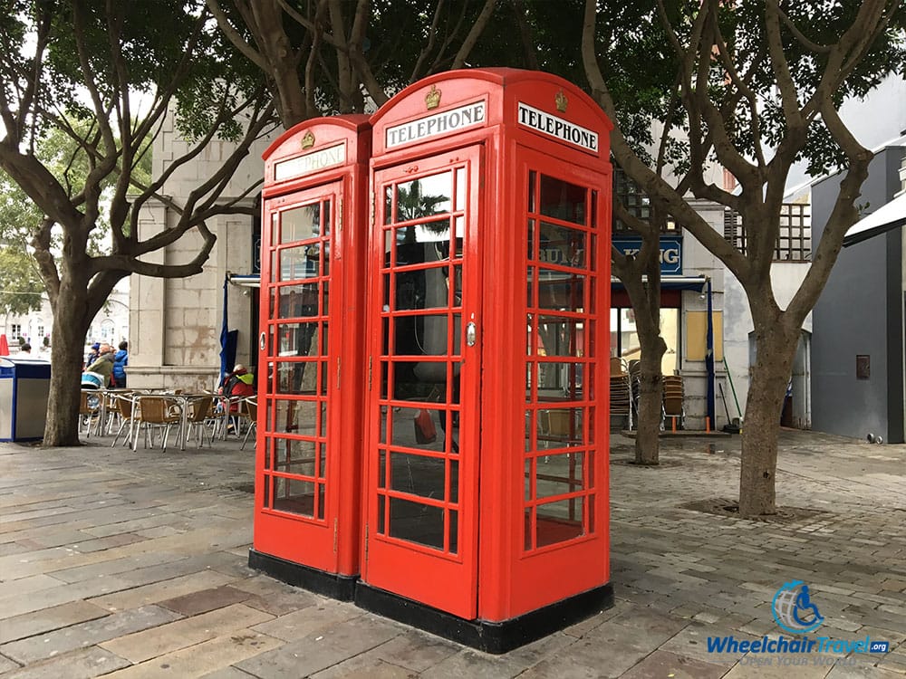 Red telephone booths on Grand Casemates Square