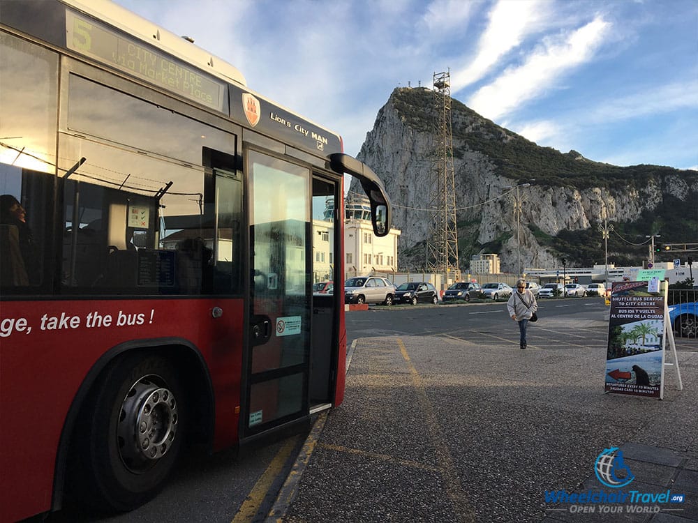 Gibraltar bus from airport to downtown