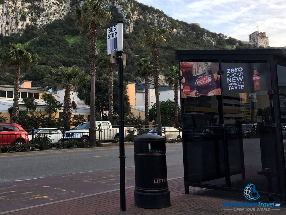 Gibraltar city bus stop