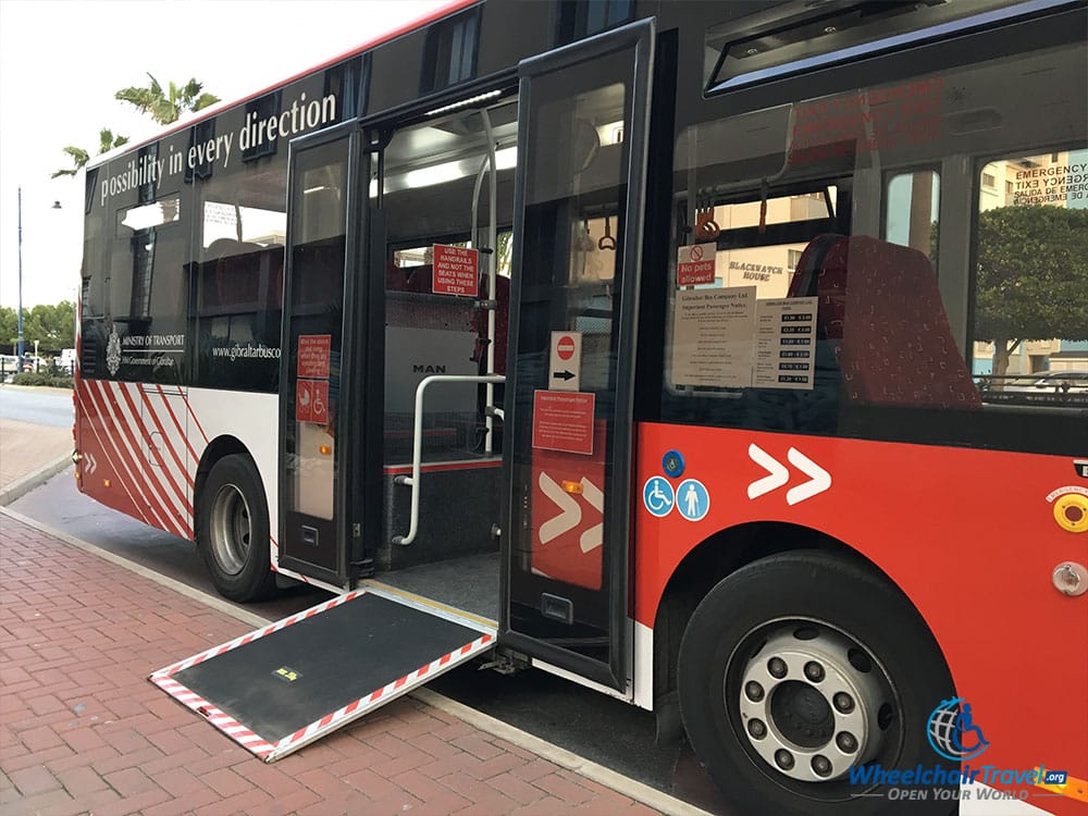 Gibraltar city bus wheelchair ramp