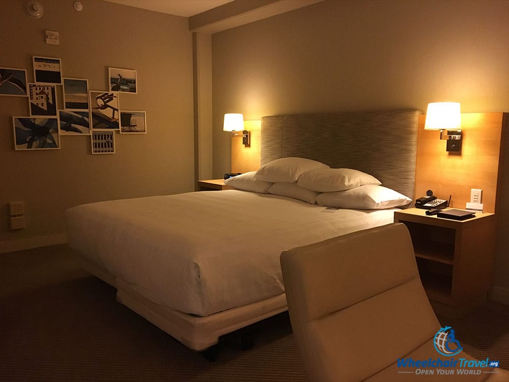 King size bed at Hyatt Regency Long Beach