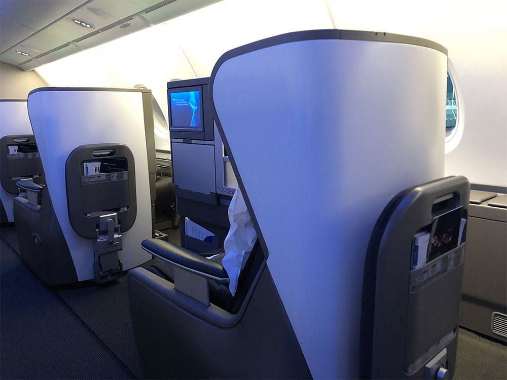 British Airways Club World seat.