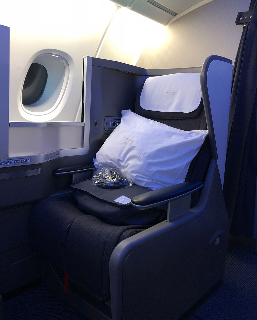 British Airways Club World seat.