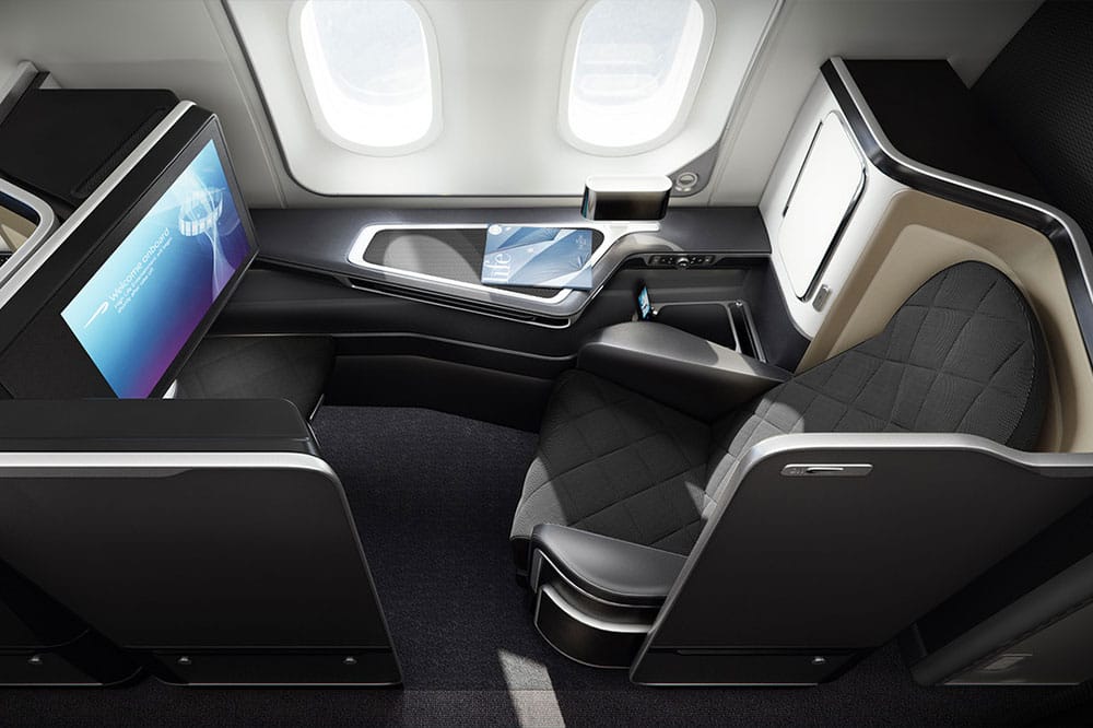 Lay flat seat in British Airways First Class