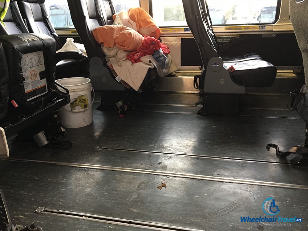 Wheelchair space on Greyhound bus