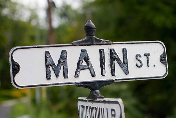 Main Street road sign