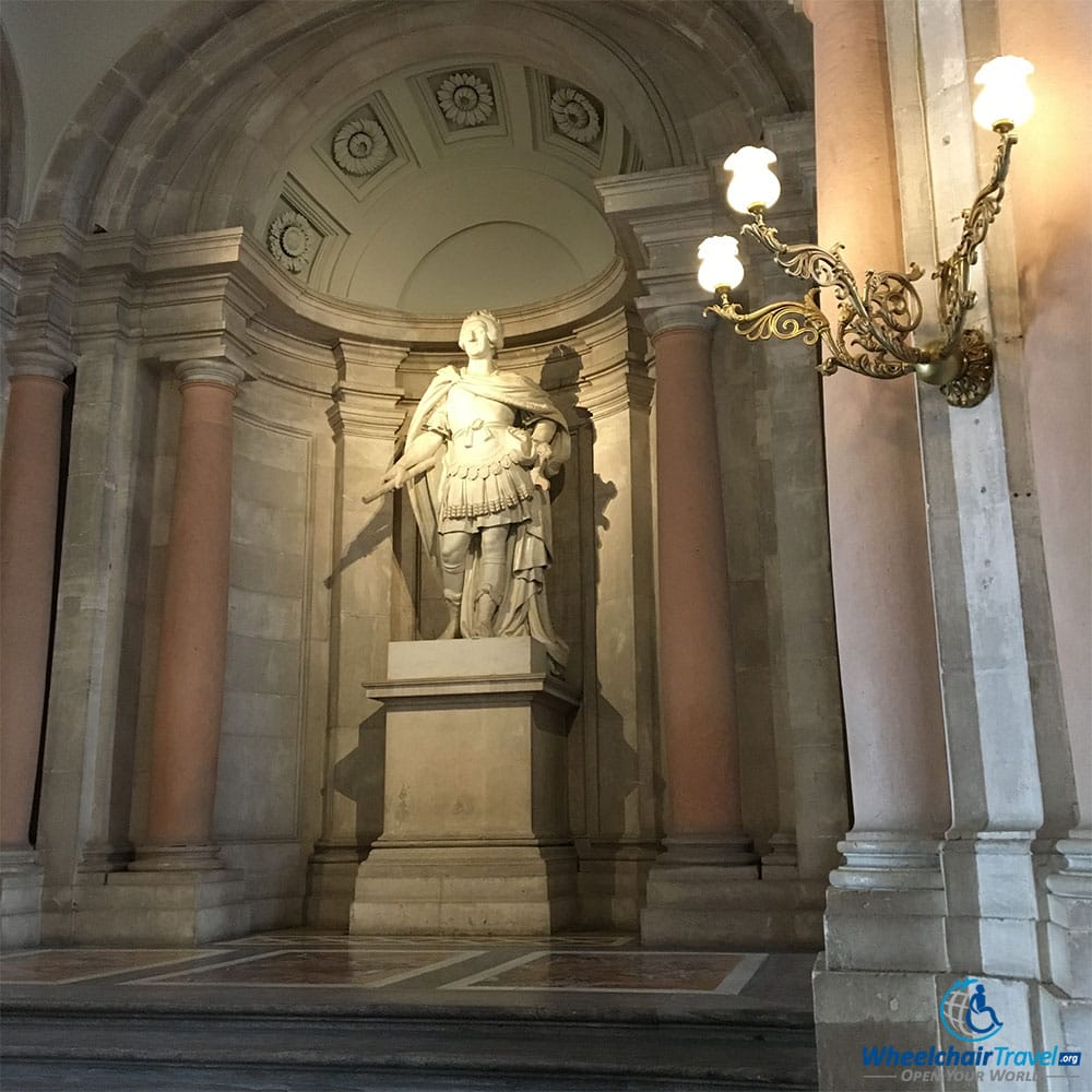 Statue of King Charles II on ground floor