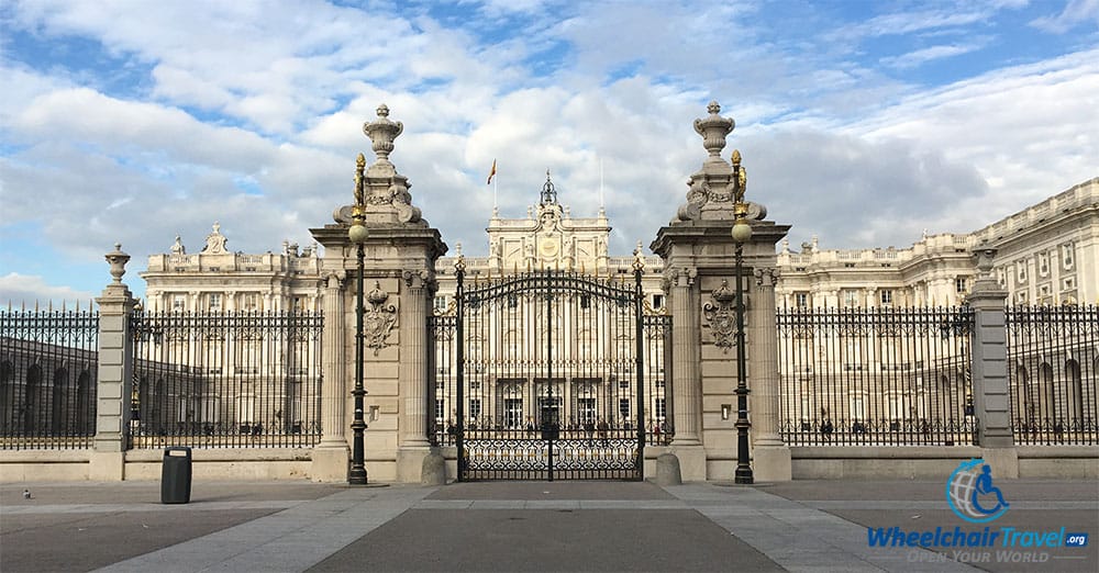 Royal Palace of Madrid as seen from outside the main gates