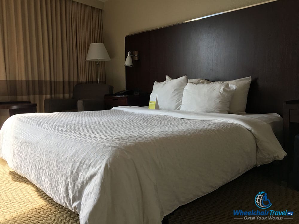 King size bed at Four Points by Sheraton Tallahassee Downtown hotel