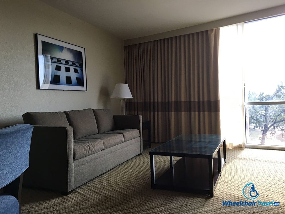 Living room with floor-to-ceiling windows