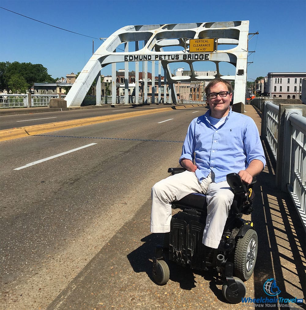 John Morris on the Edmund Pettus Bridge.