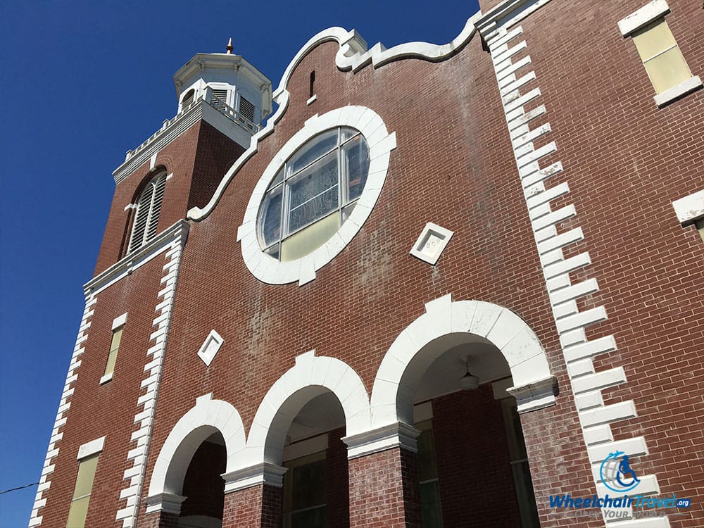 Building exterior of the Brown Chapel African Methodist Episcopal Church in Selma, Alabama