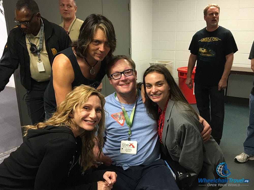 Backstage with Boston's Tracy Ferrie and Beth Cohen in Huntsville, AL.