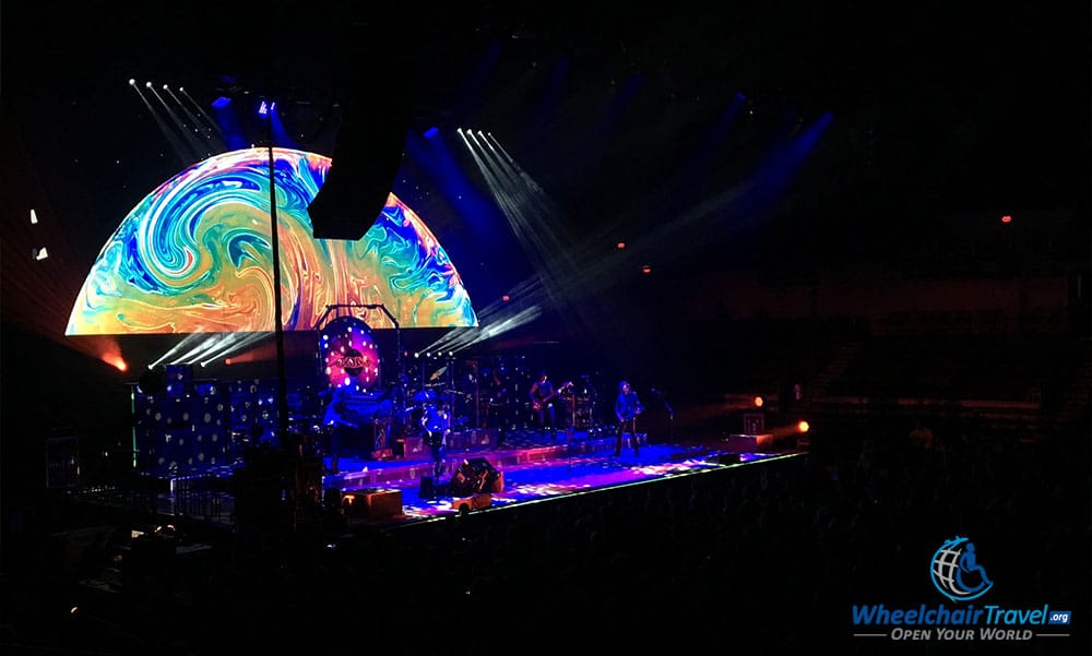 The band Boston onstage at the Von Braun Center.