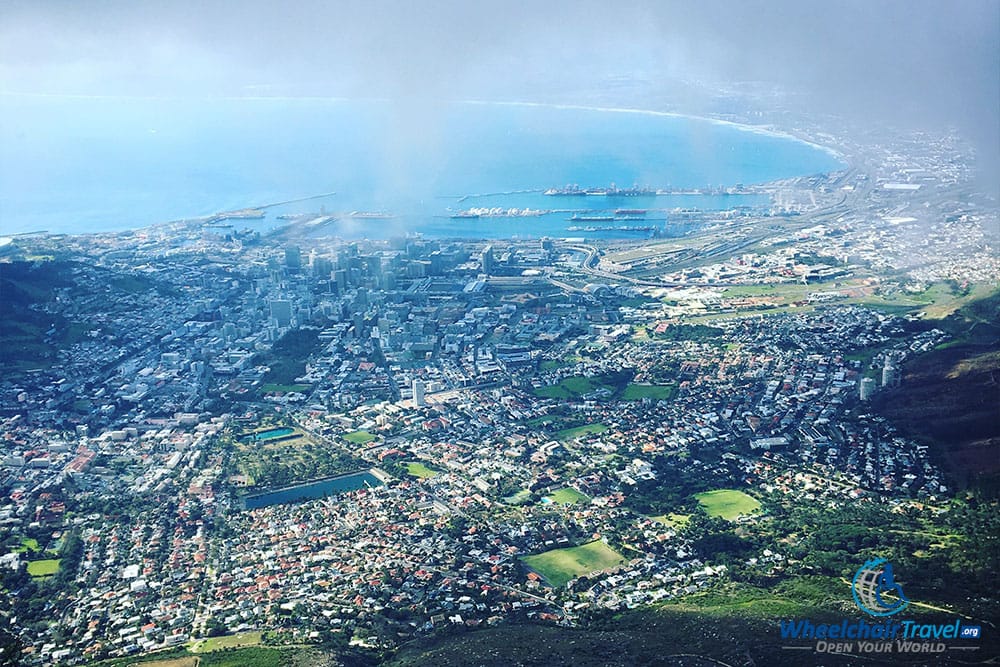 View of Cape Town, South Africa from the top of Table Mountain